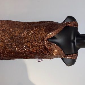 Brown sequin dress